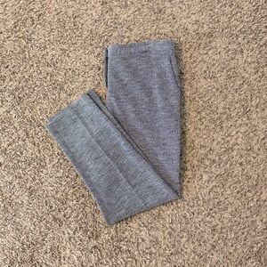 Theory Women’s Textured Slim Pants Size 12 – Navy Gray Tweed Ankle Trousers Work